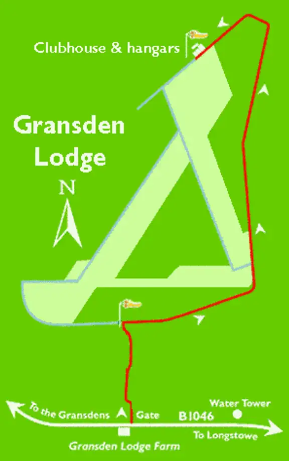 Directions Perry Track Gransden Lodge Airfield