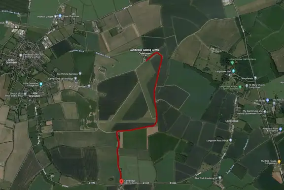 Directions Perry Track Gransden Lodge Airfield - Satellite View